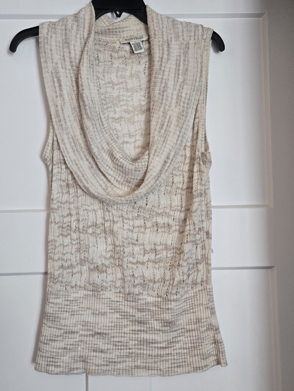 WHBM Sleeveless Cowl Neck Knit Top